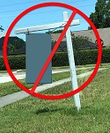 This is not how a sign should be installed